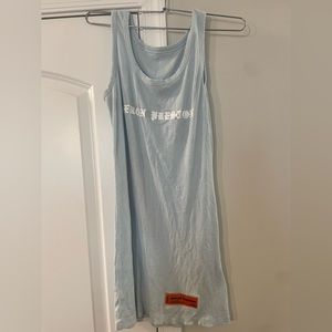 Heron Preston Blue Cotton mini dress